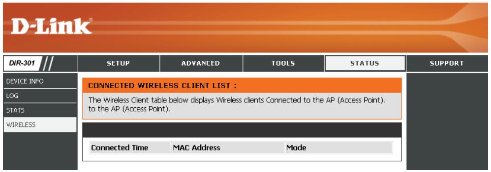 D-LINK DIR-300 - Statistiques sans fil - 1