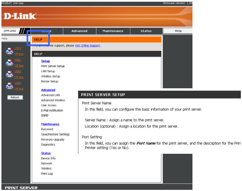 D-LINK DPR-2000 - HELP (AIDE) - 1