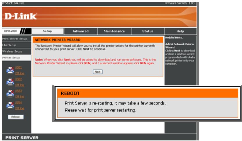 D-LINK DPR-2000 - Reboot (Réinitialiser) - 1