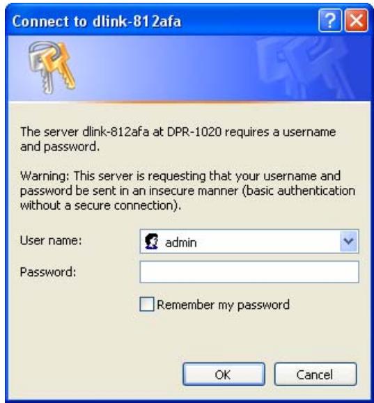 D-LINK DPR-2000 - HOME (Accueil) - 1