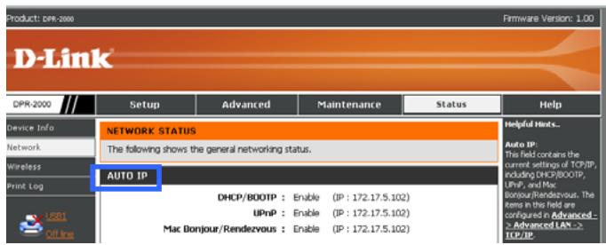 D-LINK DPR-2000 - Auto IP (IP auto) - 1