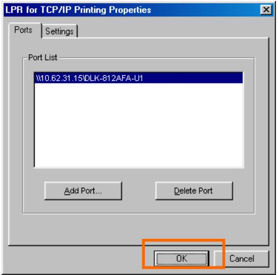 D-LINK DPR-2000 - Impression TCP/IP pour Windows 98SE/ME - 10