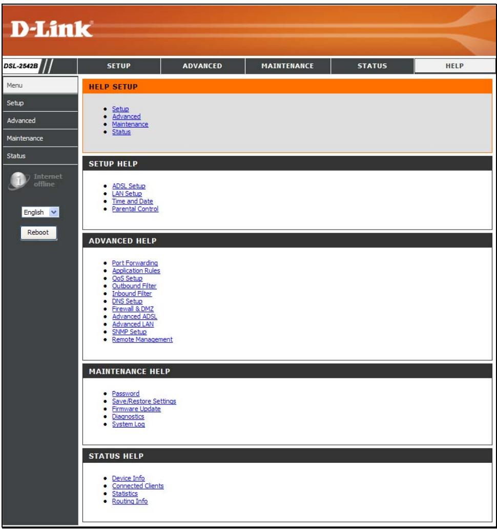 D-LINK DSL-2542B - Informations sur le routage - 2