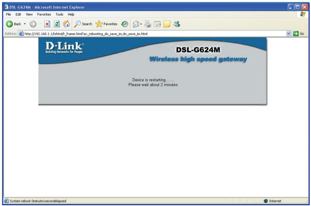 D-LINK DSL-G624M - Configuration terminée - 1