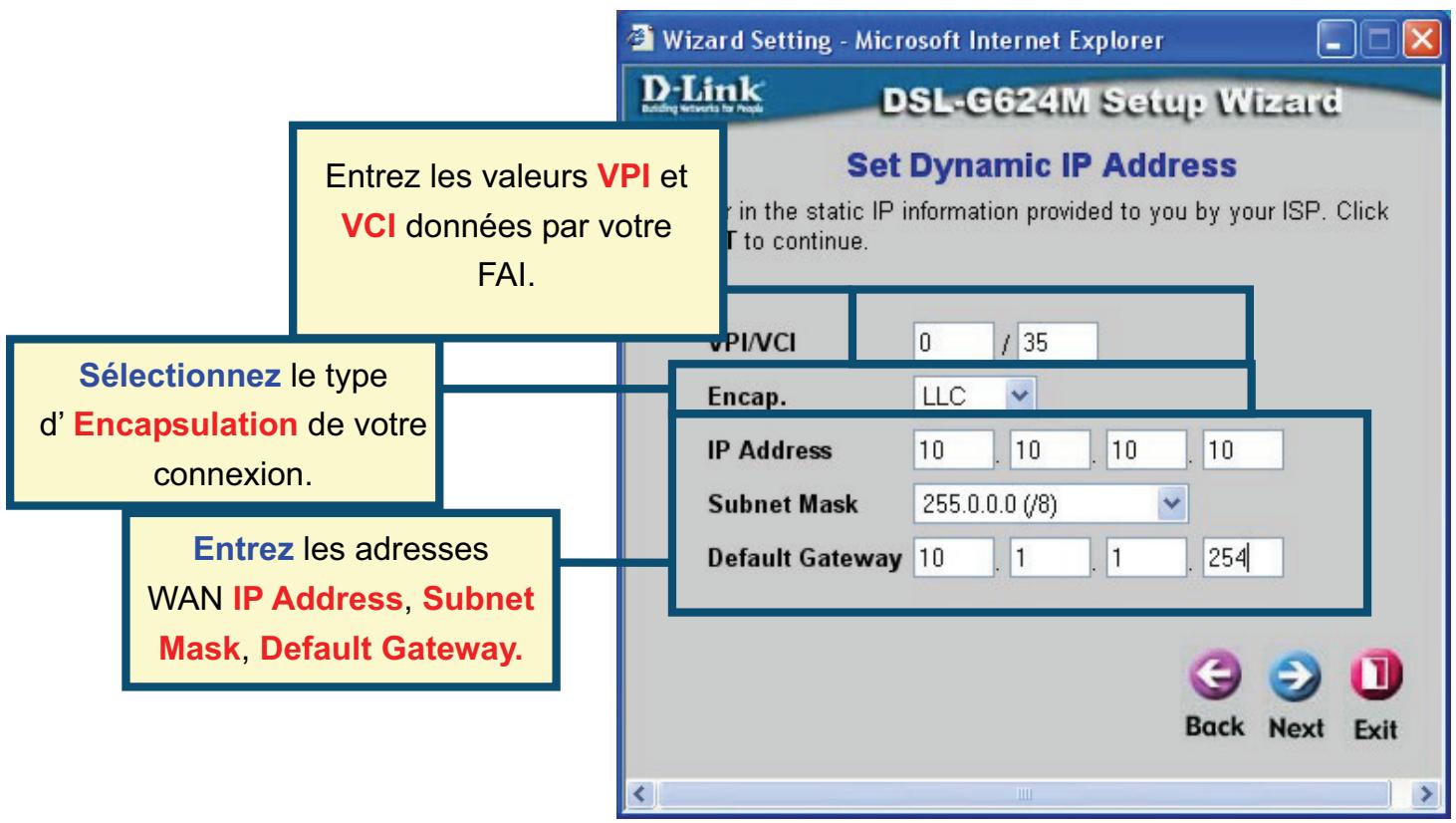 D-LINK DSL-G624M - Connexions RFC2684 Routed Mode - 1