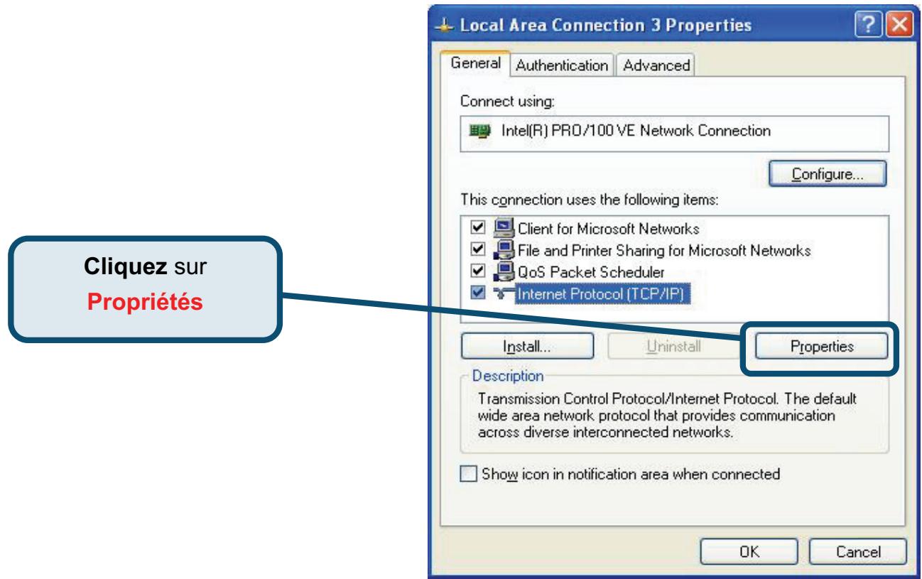D-LINK DSL-G624M - Configuration IP sous Windows XP - 3