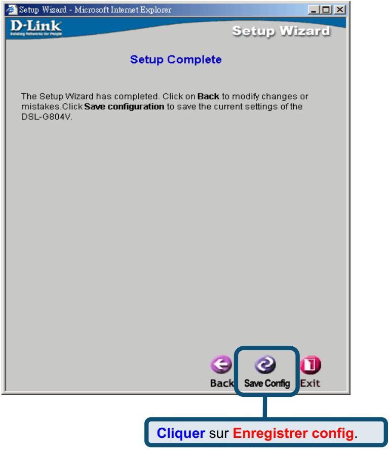 D-LINK DSL-G804V - Configuration terminée - 1
