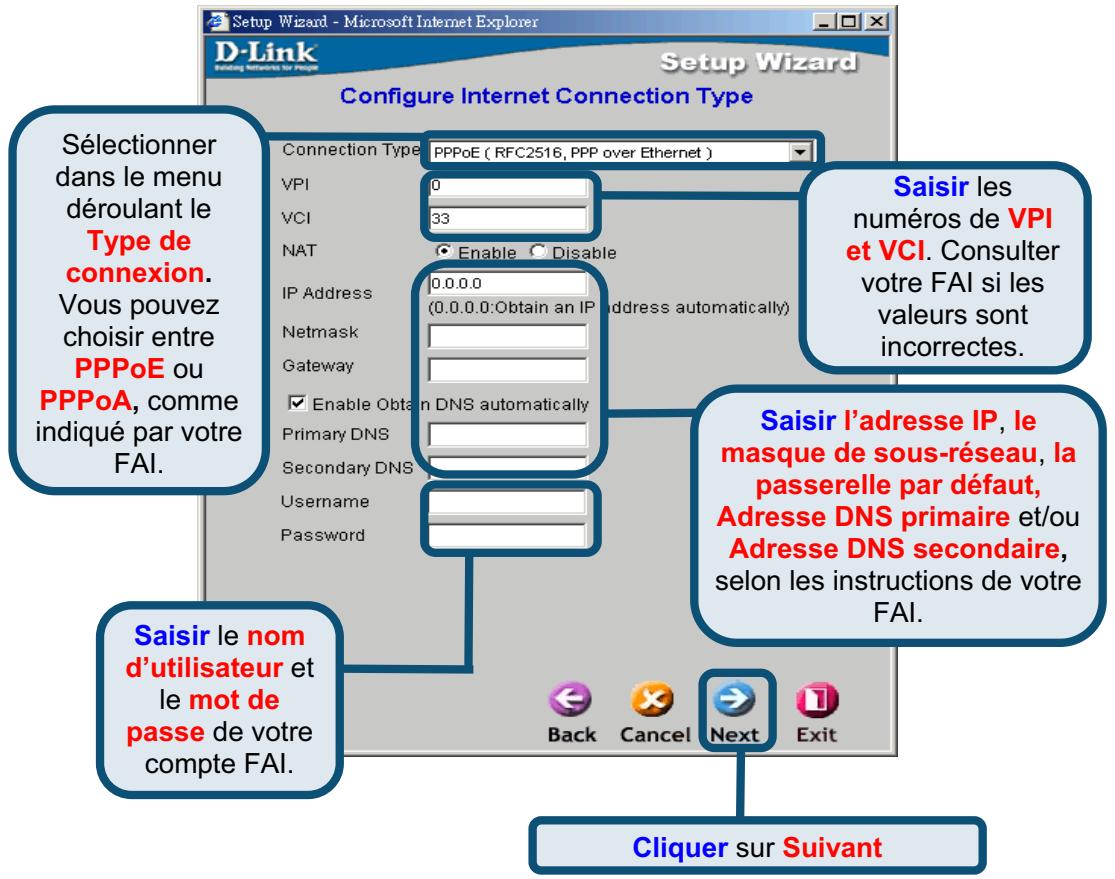 D-LINK DSL-G804V - Connexions PPPoE/PPPoA - 1