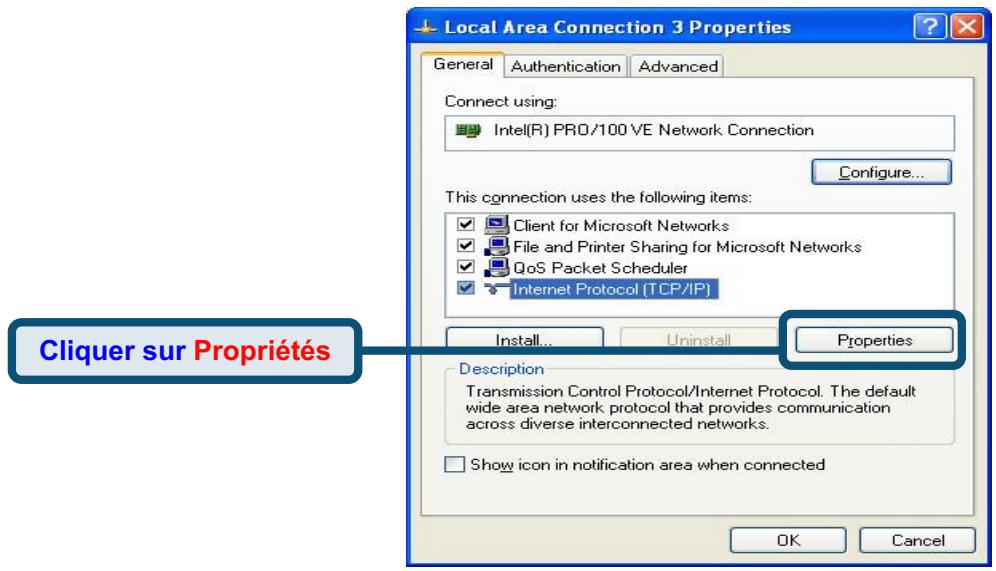 D-LINK DSL-G804V - Configuration des paramètres IP sous Windows XP - 4