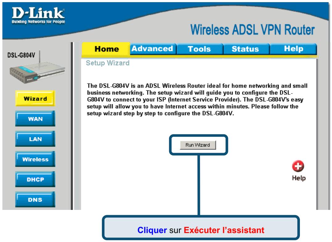 D-LINK DSL-G804V - Configuration du routeur (suite) - 1
