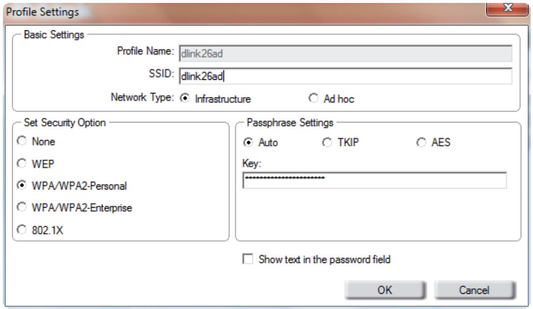 D-LINK DWA-125 - Modification d'un profil - 1