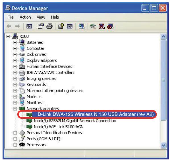 D-LINK DWA-125 - Comment savoir si mon adaptateur est bien installé ? - 3