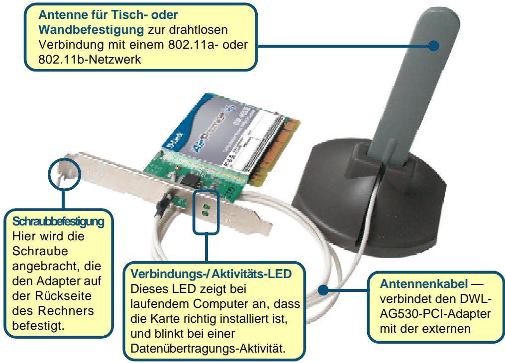 D-LINK DWL-AG530 - Installation des DWL-AG520 Wireless PCI Adapters in Ihren Rechner (Forts.) - 3
