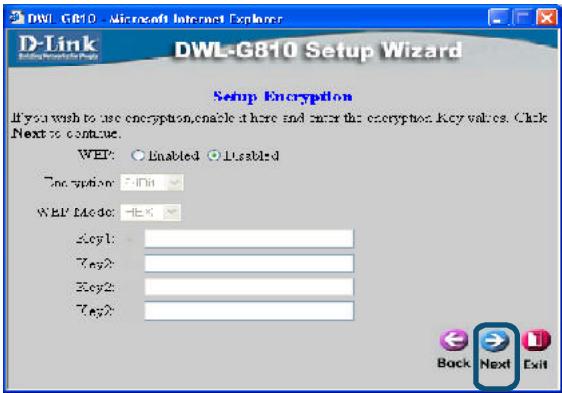 D-LINK DWL-G810 - Étape 3 - Cryptage - 3