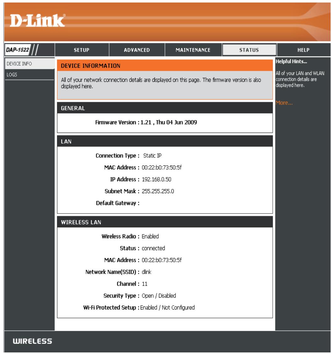 D-LINK DAP-1522, DAP-1522X2 - Informations sur le péripérique - 1
