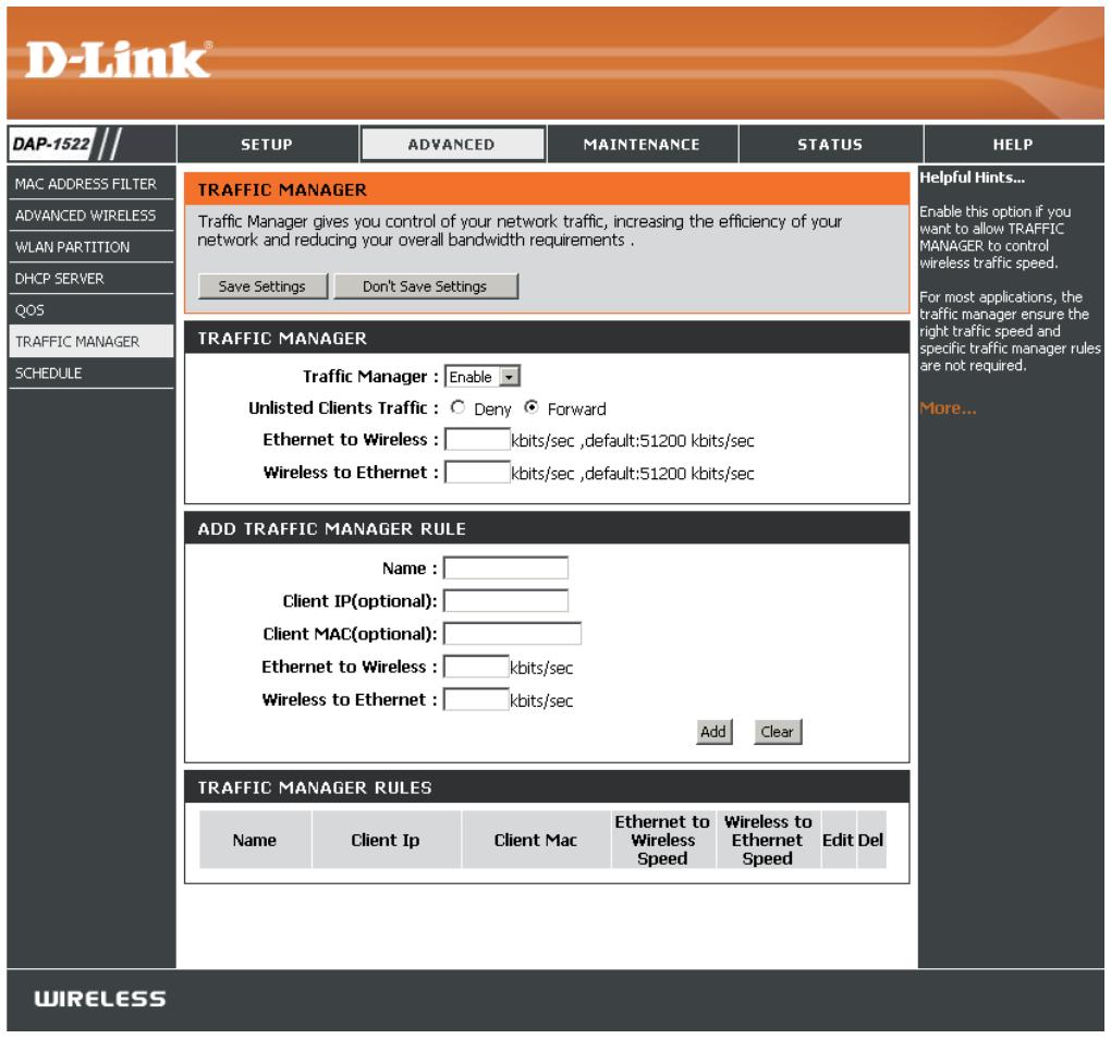 D-LINK DAP-1522, DAP-1522X2 - Gestionnaire de traffic - 1