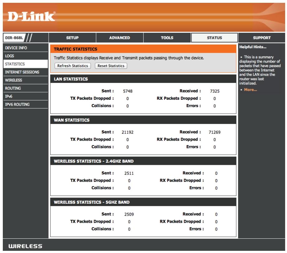 D-LINK DIR-868L - Statistiques - 1