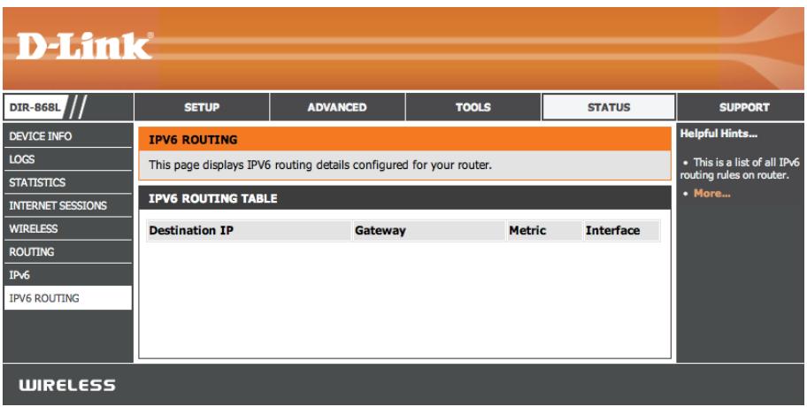 D-LINK DIR-868L - Acheminement IPv6 - 1