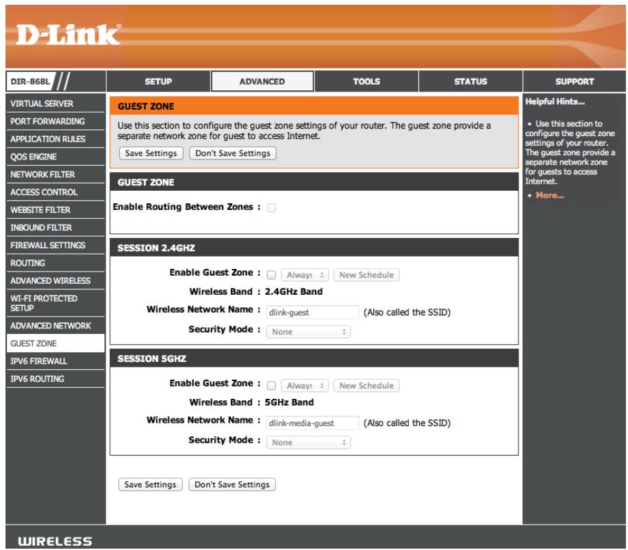 D-LINK DIR-868L - Zone invité - 1