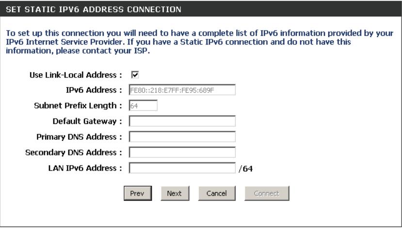 D-LINK DIR-868L DWA-182 - Connexion par adresse IPv6 statique - 1