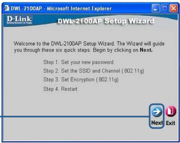 D-LINK DWL-2100AP - Utilisation le Wizard d'installation (suite) - 2