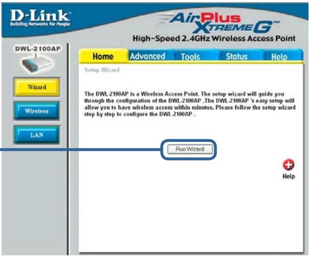 D-LINK DWL-2100AP - Utilisation le Wizard d'installation (suite) - 1