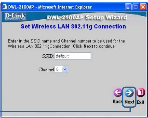 D-LINK DWL-2100AP - Étape 2 – Paramétrage de la connexion sans fil - 1