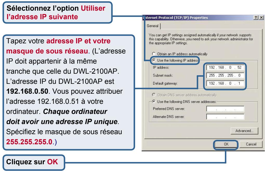 D-LINK DWL-2100AP - Pour les utilisateurs de Windows 2000 : - 2