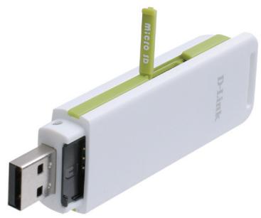 D-LINK DWM-156 - Suivez la procédure suivante pour installer une carte MicroSD : - 1