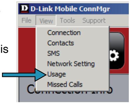 D-LINK DWM-156 - Statistiques d'utilisation - 1