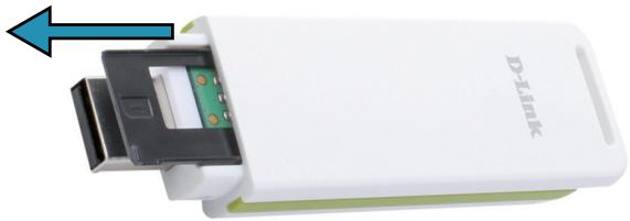 D-LINK DWM-156 - Suívez la Procedure suivante pour installer une carte SIM : - 1