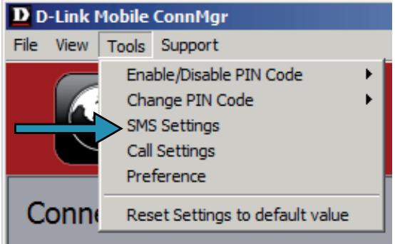D-LINK DWM-156 - Paramètres des SMS - 1
