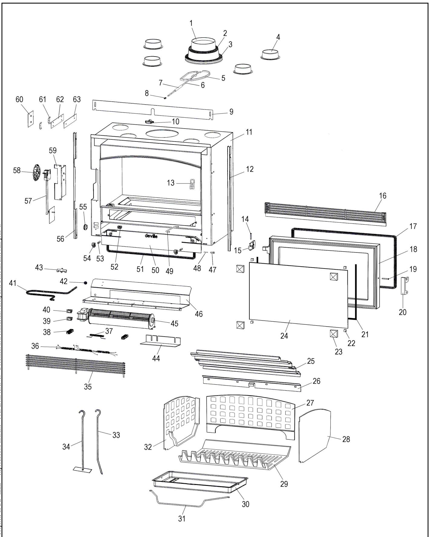 DEVILLE C07888 - VUE ECLATEE 01-07-03 - PORTE GRISE C07888.PT09-A - 1