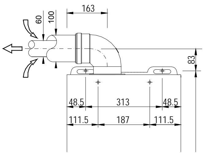 DEVILLE DCI 25 B - Kit coaxial horizontal 60/100 de série - 2