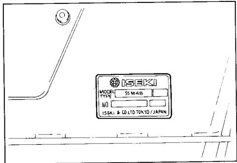 ISEKI TONDEUSE AUTOPORTEE SG15 - Modèle et numéro de série du dispositif de coupe (tondeuse) - 1