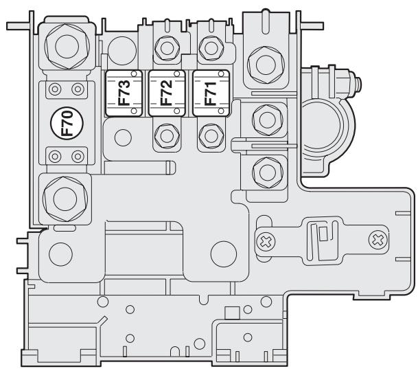 FIAT STILO - Centrale sur le pôle positif de la batterie fig. 61 - 2