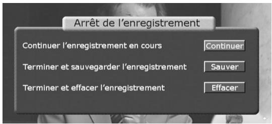 CGV PREMIO PVR-D80 - Arrêter l'enregistrement - 1
