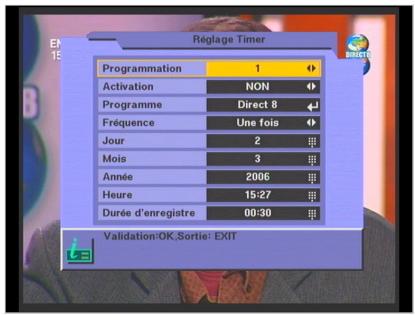 CGV PREMIO DT3 - Programmation du «timer» à partir du guide des programmes - 2
