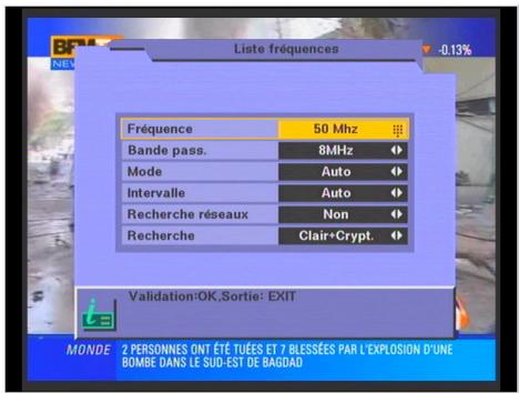 CGV PREMIO DT3 - «Fréquence TP» : choix du canal vhf/uhf - 2