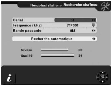 CGV PREMIO HD-W - 'Recherche chaînes': recherche automatique de toutes les chaînes - 1