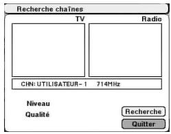 CGV PREMIO HD-W - 'Recherche chanes': ajouter un canal «utilisateur - 4