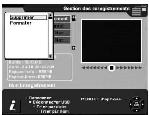 CGV PREMIO HD-W - L'enregistrement est alors définitivement effacé et disparaît de la liste. - 2