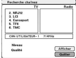 CGV PREMIO HD-W - 'Recherche chanes': ajouter un canal «utilisateur - 5