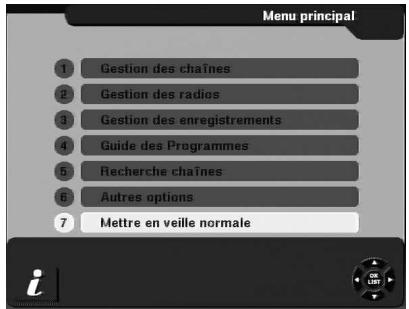 CGV PREMIO HD-W - Sous-menu '7-metre en veille normale - 1
