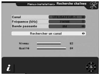 CGV PREMIO HD-W - 'Recherche chanes': ajouter un canal «utilisateur - 3