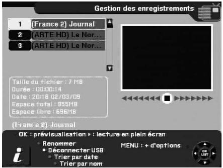 CGV PREMIO HD-W - L'enregistrement est alors définitivement effacé et disparaît de la liste. - 4