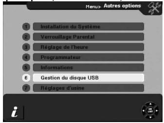 CGV PREMIO HD-W - Gérer le disque USB (disque dur externe USB ou clé USB) - 2