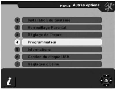 CGV PREMIO HD-W - Sous-menu '6-autres options'\ '4-programmateur - 1