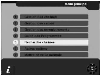 CGV PREMIO HD-W - Sous-menu '5-recherche chaînes - 1