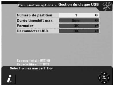 CGV PREMIO HD-W - Gérer le disque USB (disque dur externe USB ou clé USB) - 3